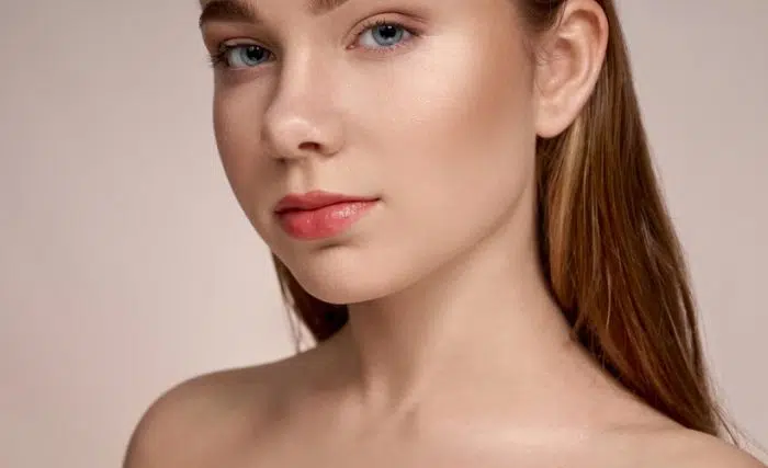 After skincare comparison illustration